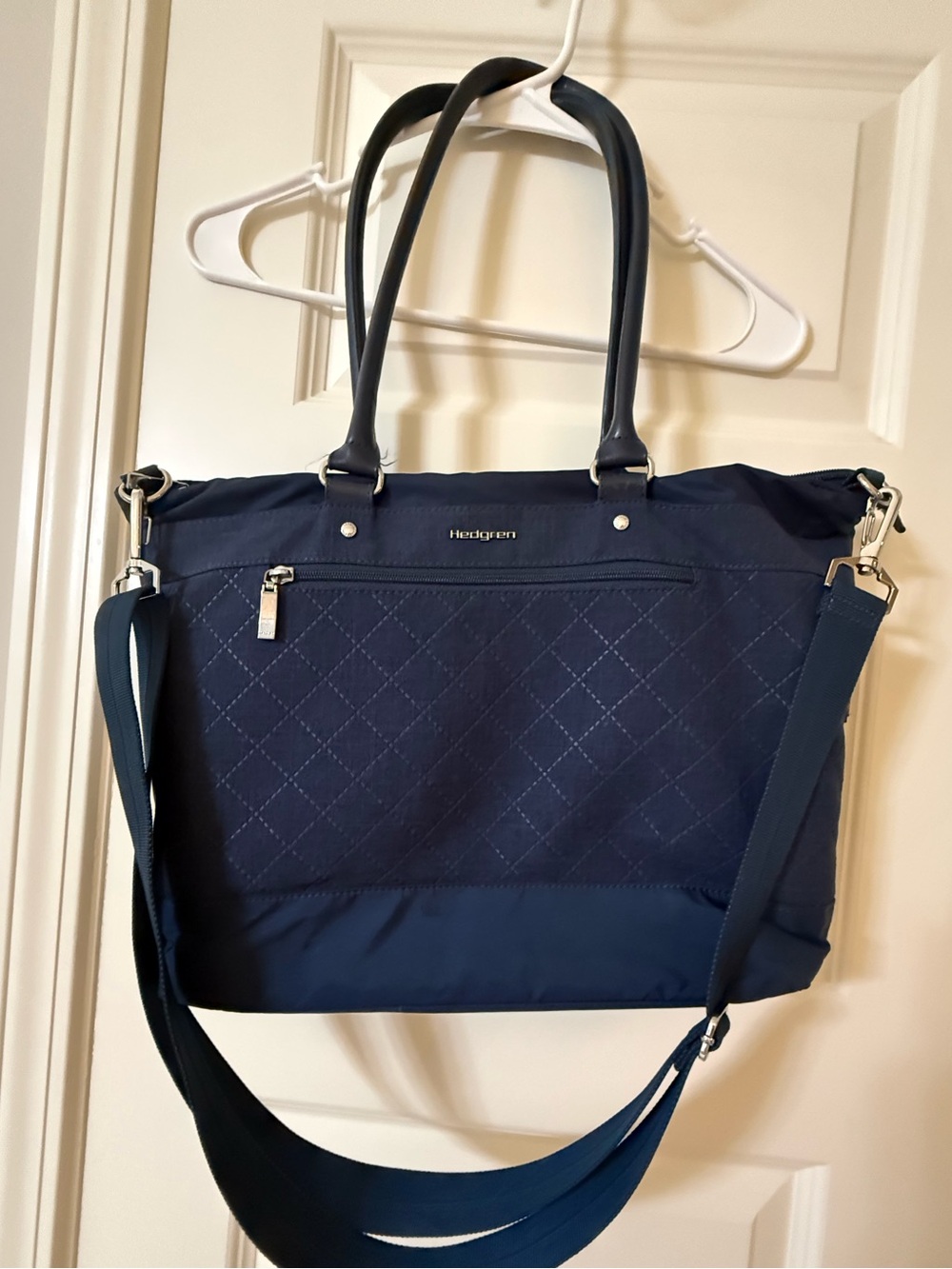 Hedgren Diamond Star Zircon Tote Bag Navy Blue Laptop Travel Shoulder Crossbody